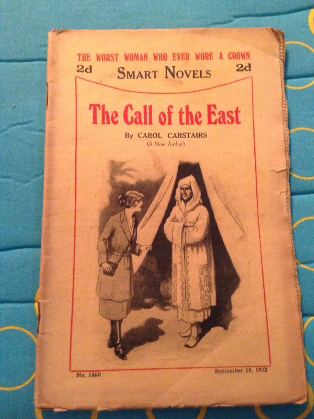 The Call of the East (1922) by Carol Carstairs, Smart Novels, UK Pulp Magazines